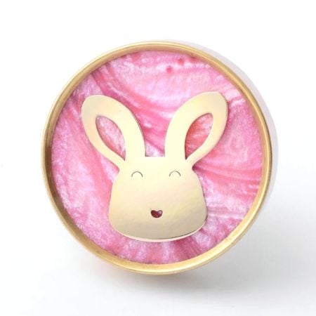 Kids Handmade Brass Rabbit Knob